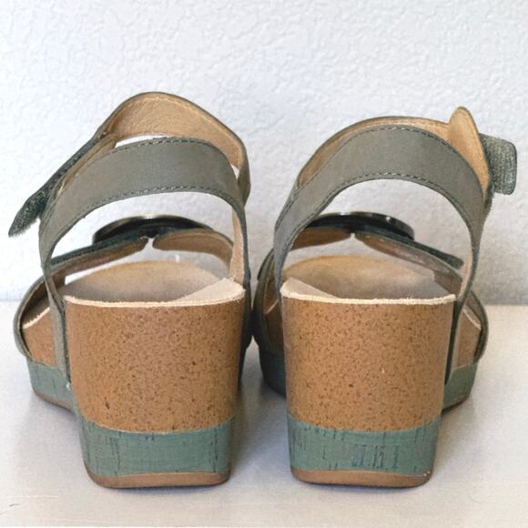 Dansko Stella Ankle Strap Platform Wedge Sandal Women’s Sz EU40/US 9.5-10 EUC - Picture 6 of 12